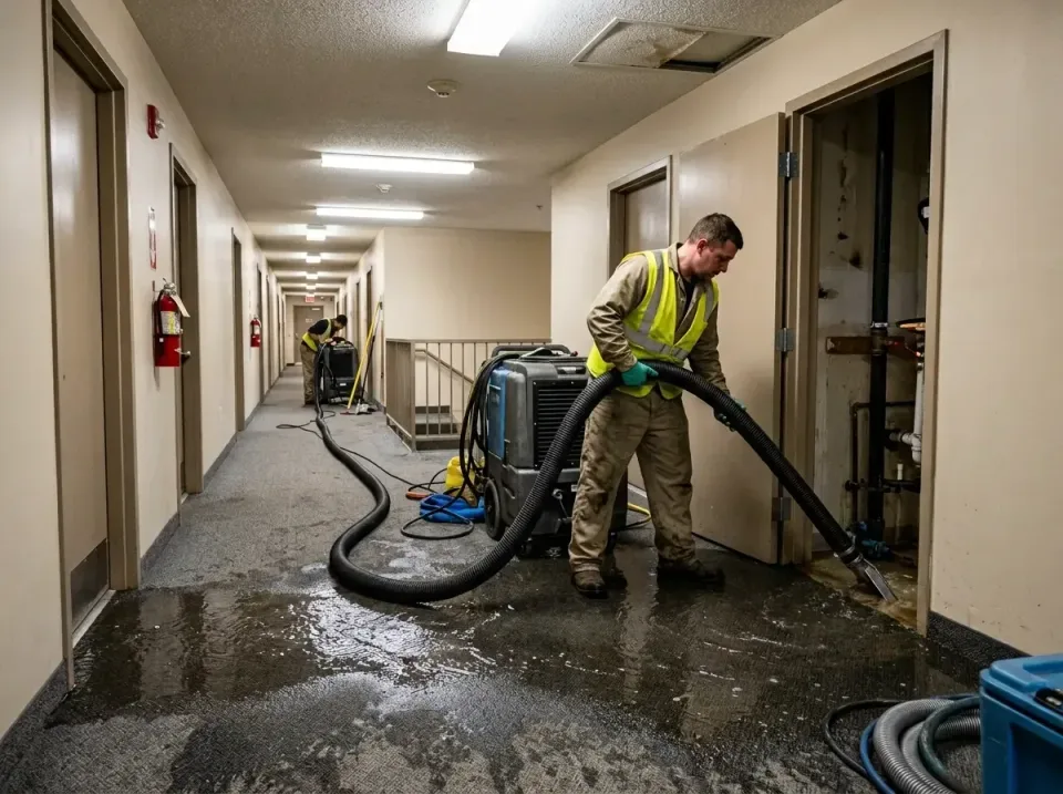multi-unit-apartment-hallway-f-005 — frequently asked questions, Emergency Burst Pipe Water Extraction & Removal in San Beni…